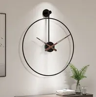 Nordic Minimalist Walnut Wall Clocks for Living Room