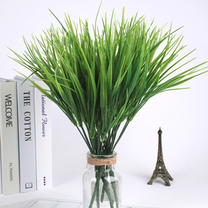 <b>Artificial</b> <b>Grass</b> 7-Forked Spring <b>Grass</b> 35CM Green Plastic Fake Plant For Home Wedding Decoration - Product Image 1