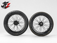 Kit de mise à niveau MX pour Surron Light Bee 2ème génération 2026, avec jeu de roues Supermoto 17 pouces 100/80-17 130/70-17 et jantes en aluminium noir CNC pour course sur route