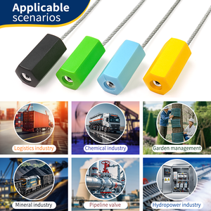 Candado para Cable CBS-001 Personalizable de 20cm 30cm, Cable Metálico Recubierto de Plástico, Mejor Precio con Sello de Seguridad Mecánico de Alta Seguridad para Remolque - Product Image 4