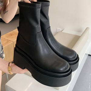 Botines de Tacón Alto con Punta en Pico para Mujer, Estilo Europeo Americano, a la Moda, Plataforma, Talla Pequeña, Impermeables, Novedad 2026 - Product Image 2