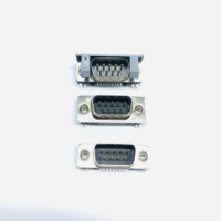 Conector DB9 macho hundido horizontal negro de una sola fila Conectores D-Sub de puerto serie RS232