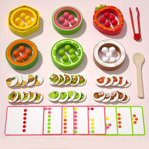 Apilamiento de cuentas a juego, juegos de clasificación de colores, juguetes de clasificación de colores, juguetes de clasificación de colores de madera - Product Image 3