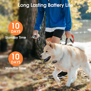 LED Screen IPX7 Waterproof 600M <strong>Control</strong> Distance Shock Beep Vibration Levels 2 Channels Nylon Dual-Dog Training Collars - Product Image 6