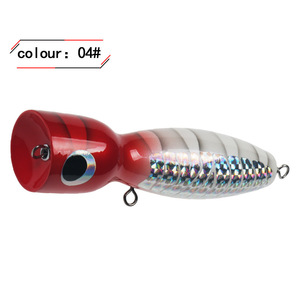 Señuelo de madera tipo Popper de 120g y 175mm para pesca en agua salada desde embarcación. - Product Image 4