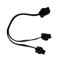 OBD2 OBD II 16Pin Male to Dual Female Connector Y Splitter Flat Ribbon Extension Adapter Cable