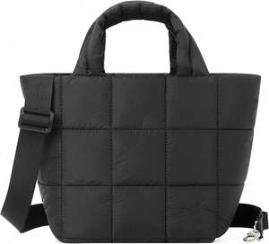 Sac à bandoulière matelassé pour femme, nouveau, portefeuille moelleux, sac à main décontracté à bandoulière unique en nylon rembourré en coton - Product Image 5