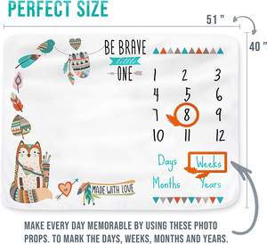 <strong>Baby</strong> Growth Photo <strong>Mat</strong> Blanket Flannel Fleece Montly <strong>Milestone</strong> Blankets and Accessories - Product Image 2