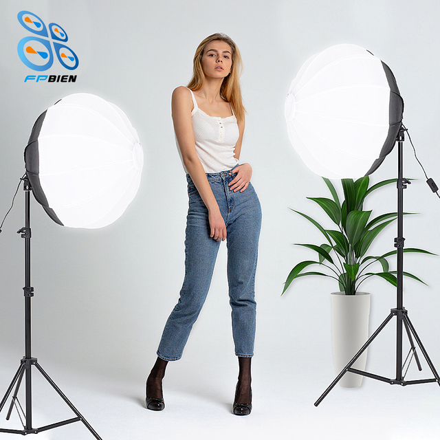 LED Video Light for Vlogging 210cm With Stand Soft Light Bulb Photographic Lighting Softbox Kit
