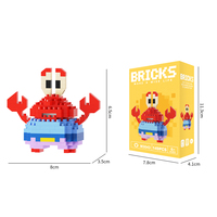 Vente en gros de figurines d'animaux en micro-particules de plastique, puzzle à assembler, mini briques, ensemble de blocs de construction