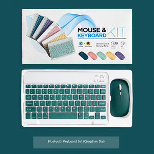 Clavier et souris sans fil silencieux ergonomiques de 10 pouces, 78 touches, 2,4 GHz, Bluetooth, mini, <span class=keywords><strong>pour</strong></span> téléphones mobiles, tablettes, ensembles combinés - Product Image 4