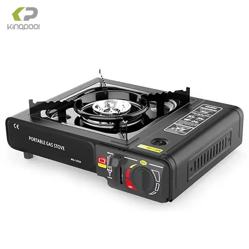 Kingpool Portable Outdoor Trip Furnace Cassette Stove Hiking Tourist Suitcase Butane Propane Stoves Camping Gas Stove with Case