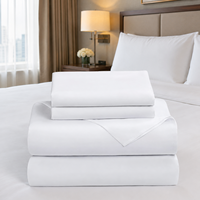 Ensemble de literie de luxe pour hôtel, 100% coton, housse de couette, drap plat, taie d'oreiller, linge de lit commercial