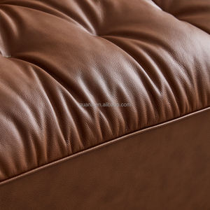 تصميم جديد Quanu تصميم عتيق شقة صغيرة الحجم حقيبة فاصوليا بنية اللون حقيقية لغرفة المعيشة - Product Image 5