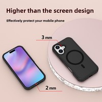 Coque de protection magnétique antichoc en TPU et PC pour iPhone 17 18 Pro Max et Air