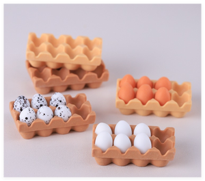 Vente en gros de <span class=keywords><strong>bricolage</strong></span> mignon petit présentoir de rangement en 3D plateau d'oeufs de poule en résine décoration de <span class=keywords><strong>cuisine</strong></span> de maison de poupée miniature jouets alimentaires pour enfants - Product Image 4