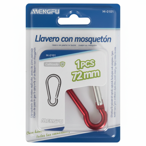 Moschettone Portachiavi Monopezzo con Chiusura di Sicurezza Mengfu M-0101 72mm, Prodotto in Cina per Attrezzatura da Campeggio ed Escursionismo - Product Image 2