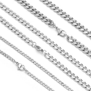 Chaîne et collier ras-du-cou en acier inoxydable maille gourmette cubaine pour hommes – Vente en gros à chaud - Product Image 5
