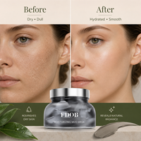 Masque facial en argile hydratant anti-rides au collagène FDOB - Éclaircissant et raffermissant pour tous types de peaux, format familial jumbo