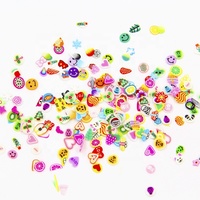 DIY Franse Hartvormige Esdoornblad Nagelsticker 3D Appel Sinaasappel Kiwi Fruit Nageldecoratie Schijfjes Polymeerklei 1KG
