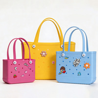 Tas Pantai EVA Outdoor 46x32x24 cm, Dapat Dikustomisasi, DIY, Berlubang, Multifungsi, Tas Tangan Wanita