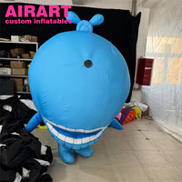 Costume gonflable d'ours polaire de mascotte de défilé de taille adulte, ballon gonflable de costume d'ours blanc de dessin animé