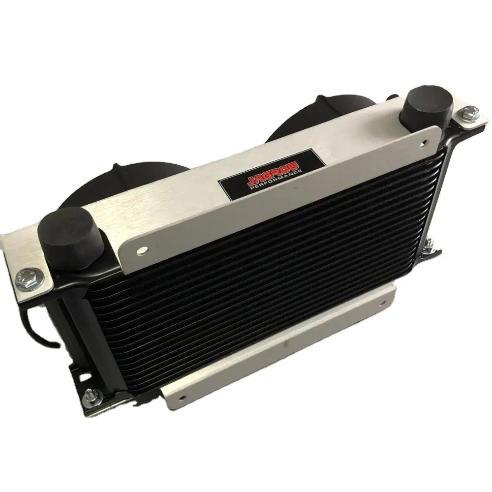 Refrigerador de óleo com ventilador, transmissão de motor ou afinador de peças automotivas, radiador de alumínio, 19 fileiras