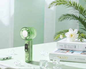 Ventilateur de poche électrique rechargeable par USB, mini-refroidisseur portable, design pliable avec moteur sans balais, faible bruit, pour voiture et usage domestique - Product Image 2