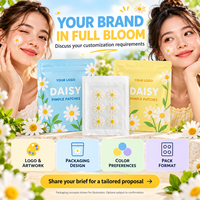 Plester Jerawat Hidrokoloid Bunga Daisy Tahan Air, Plester Jerawat Cantik Bermotif Bunga, Penutup Jerawat, Penyembuh Noda