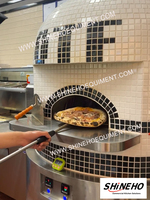 Four à pizza rotatif commercial haute température personnalisé, mosaïque, gaz/électrique/à bois, pour la restauration, les hôtels, les boulangeries