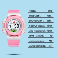 Montre numérique multifonction pour enfants Mingrui, en plastique rose, mignonne, vente en gros