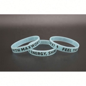 Venta al por mayor Impreso Colorido Fluorescente Silicona Pulsera Adulto Luminoso Correr Deportes Competición Pulsera - Product Image 4