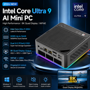 Mini PC con IA, Core Ultra 9 285H, 16 Núcleos, DDR5, 8K, Cuádruple Pantalla, USB4, WiFi6E, Estación de Trabajo para Juegos, ZKS700, Nuevo, 16GB GDDR5, Arc 140T - Product Image 5