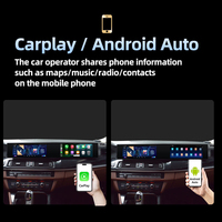 Layar Sentuh Interaktif Ganda Android Carplay 360 GPS Navigasi Carplay untuk BMW Seri 5 F10 F11 F18 2010-2017