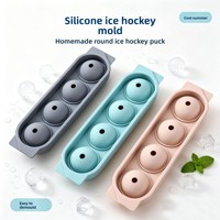 Moule à glaçons en silicone de qualité alimentaire, 4 cavités, capacité de 120 ml, réutilisable, congélation rapide pour whisky, cocktails, outils de bar