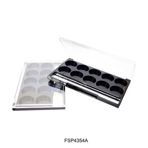 Boîte à poudre blanche portable en gros, conteneur vide pour fard à joues, conteneur de luxe pour poudre, palette de fards à paupières personnalisée - Product Image 5
