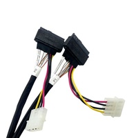 Câble de données HD Mini SAS SFF-8643 vers U.2 SFF-8639 NVMe SSD avec alimentation SATA 15P Caractéristiques intégrées