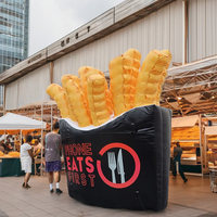 Modèles de frites gonflables géants personnalisés pour l'extérieur Chips frites gonflables pour la publicité de modèles alimentaires gonflables