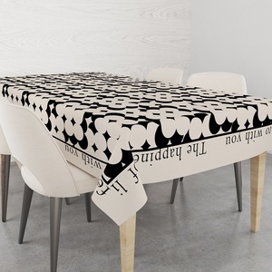Zwart En Wit Tafelkleed Amerikaanse Retro Picknick <span class=keywords><strong>Mat</strong></span> Decoratie Theetafel Zb10 - Product Image 4