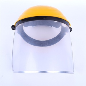 Masque de protection facial jaune en aluminium avec bordure, style bandeau, résistant aux chocs, à vision complète pour PC - Product Image 1