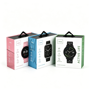 Luxury <b>Foldable</b> Magnetic Smart Watch Packaging <b>Box</b> Rigid Paper Gift <b>Box</b> with EVA Insert for Electronics - Product Image 1