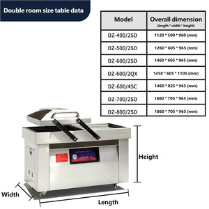 Scelleuse <span class=keywords><strong>sous</strong></span> <span class=keywords><strong>vide</strong></span> de table semi-automatique électrique en acier inoxydable multi-tailles pour la <span class=keywords><strong>conservation</strong></span> de la viande, des fruits de mer et des produits frais - Product Image 4