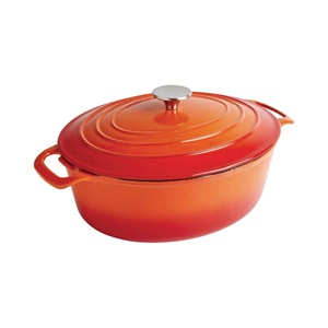Household Enamel Coated Casserole With Secure Lid for Braising Soups and Making Hearty Home Dishes Easily at Home - Product Image 4