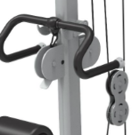 Machine Commerciale de Tirage Latéral et de Rame Verticale |   Appareil d'entraînement double fonction dos, poitrine et bras, cadre en acier réglable, pile de poids 70 kg - Product Image 3