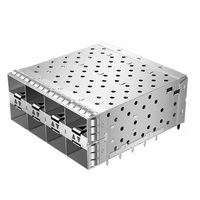 Conector de Jaula SFP+ SFPP-3120-L Apilado de 2x4 Puertos, Encaje a Presión, Tubo de Luz 160P, Compatible con Equipos de Fibra Óptica de Pulso