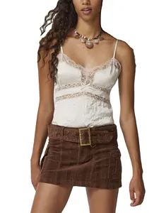 98% algodón 2% spandex cintura alta mujeres Plaid plisado Midi falda gran oferta verano tendencia mujeres PANA mini falda