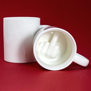 Design creativo tazza bianca per dito medio novità stile tazza per caffè e latte divertente tazza in ceramica 100-200ml tazza per acqua