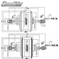 Vélo électrique écologique 48V 1000W avec moteur arrière, pneus larges, frein à disque, roue en aluminium, étanche IP65, sans balais
