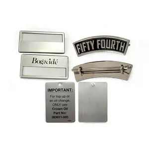 Wholesale Personalized Custom Jewelry Stainless Aluminum Brass Engraving Gold Metal Custom Nameplates
