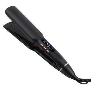 Plancha de Pelo con Revestimiento Cerámico y Logotipo Personalizado, Placas Anchas, Calentamiento Rápido PTC, Pantalla LCD de Temperatura, <span class=keywords><strong>1</strong></span> Año de Garantía - Product Image 2